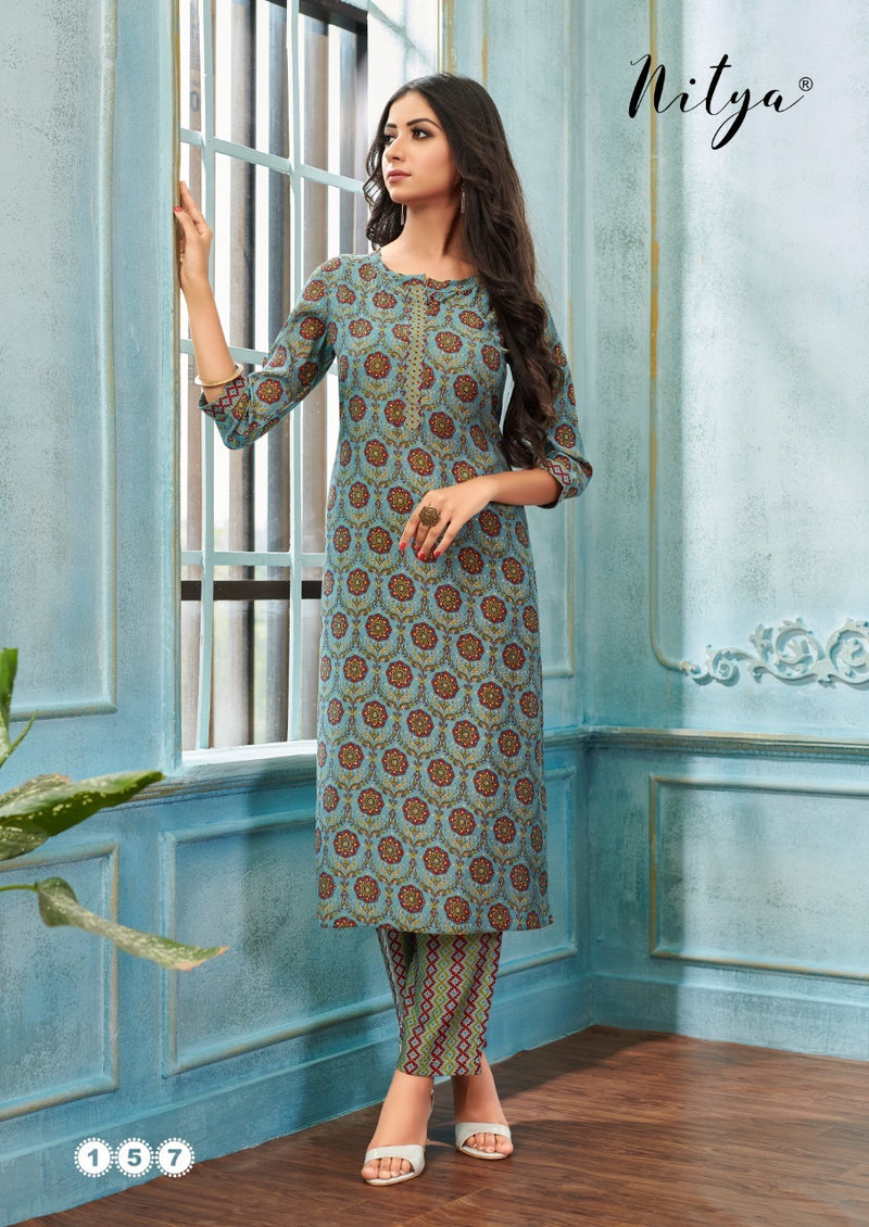 Lt Launch Nitya Pick And Choose Silk Fancy Printed Designer Exclusive Readymade Casual Wear Kurti