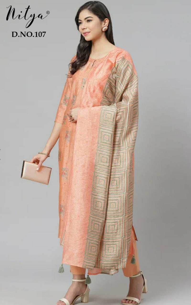 Lt Nitya 107-109 Modal Silk Kurti With Dupatta Stylish Wear Collection