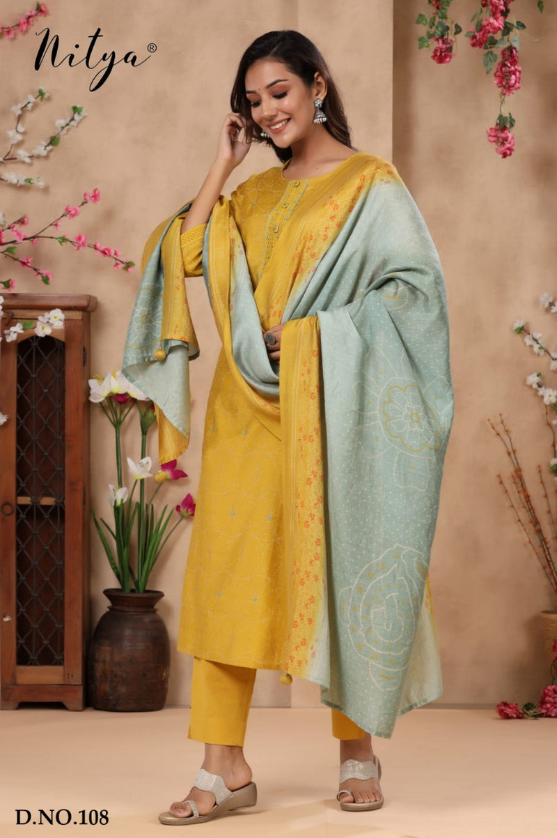 Lt Nitya 107-109 Modal Silk Kurti With Dupatta Stylish Wear Collection