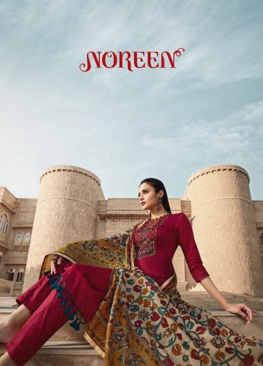Lt Nitya Noreen Jam Cotton Print Work Partywear Designer Salwar Kameez