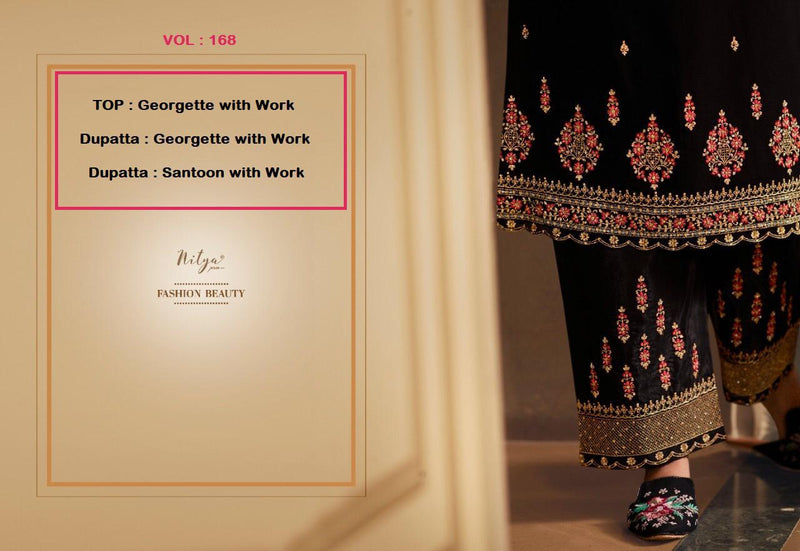 Lt Nitya Presents Lt Vol 168 Georgette Designer Partywear Salwar Kameez
