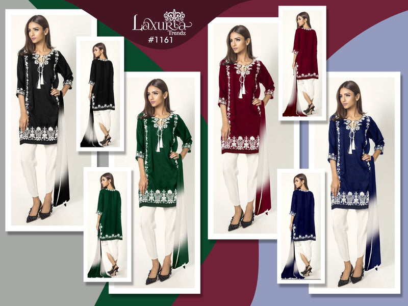 Luxuria Trendz 1161 Fox Georgette Designer Partywear Pret Kurti Collection