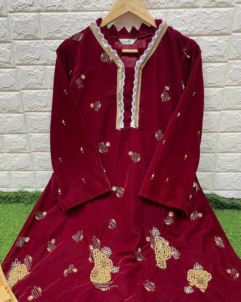 Luxury Pret Pure Velvet Stylish Pakistani Wear Readymade Pret Collection