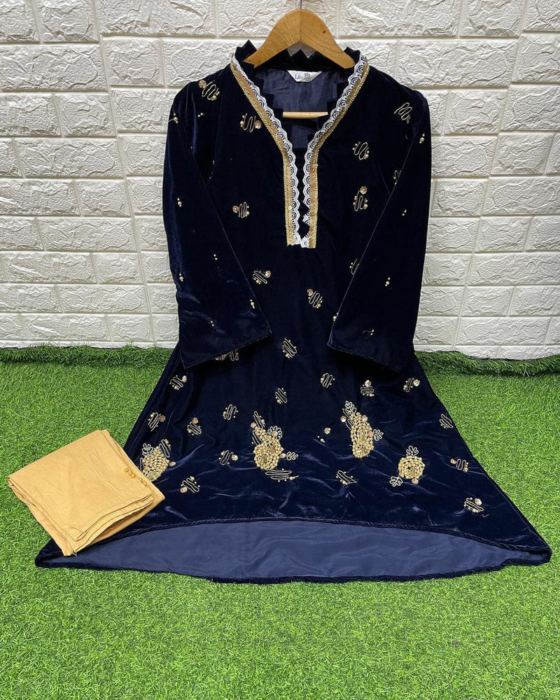 Luxury Pret Pure Velvet Stylish Pakistani Wear Readymade Pret Collection