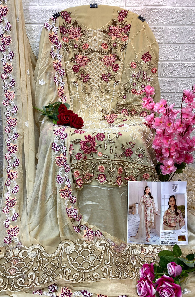 Mushq M 192 To 196 Georgette With Heavy Embroidery Work Stylish Designer Party Wear Salwar Kameez