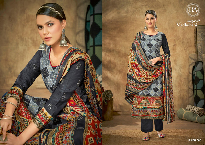 Harshit Fashion Madhubani Pashmina With Heavy Beautiful Work Stylish Designer Festive Wear Salwar Kameez