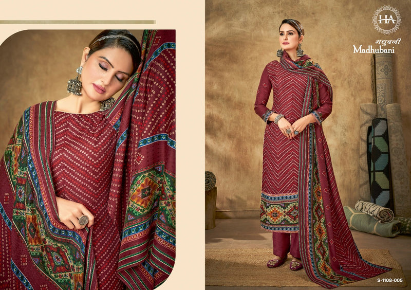 Harshit Fashion Madhubani Pashmina With Heavy Beautiful Work Stylish Designer Festive Wear Salwar Kameez