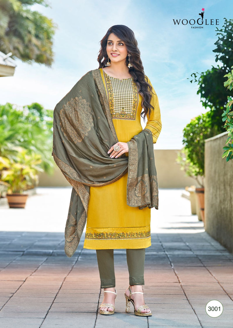 Wooglee Madhurya Viscose With Embroidery Work Stylish Designer Casual Wear Fancy kurti