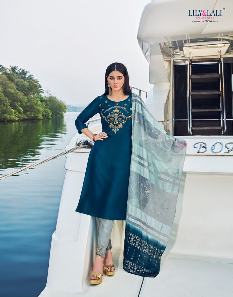 Lily And Lali Magnum Vol 3 Silk With Beautiful Heavy Fancy Work Stylish Designer Party Wear Kurti