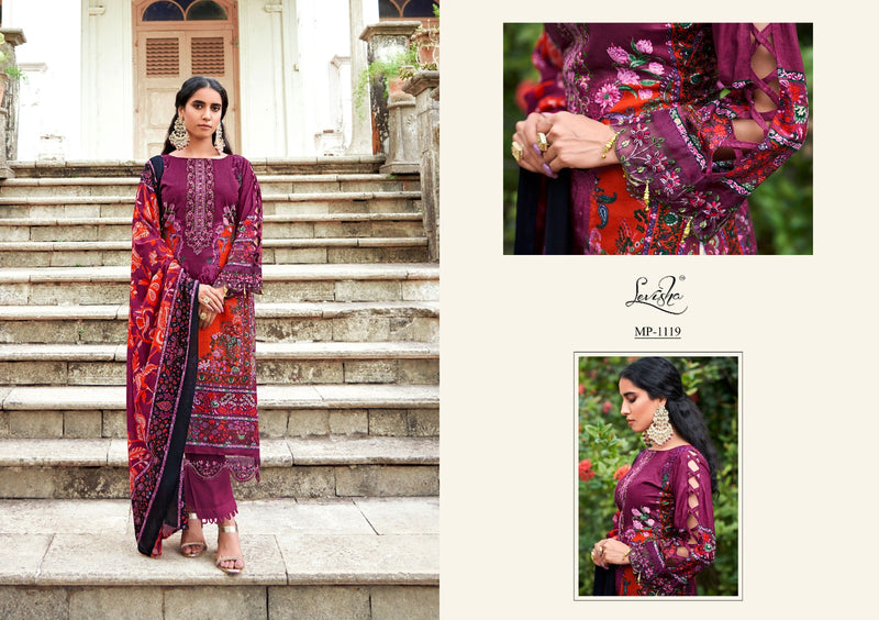 Levisha Mehfuz Vol 4 Cambric Cotton Pakistani Print Fancy Self Embroidery Daman Embroidery Patch Work Fancy Designer Salwar Suit