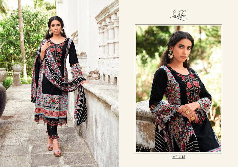 Levisha Mehfuz Vol 4 Cambric Cotton Pakistani Print Fancy Self Embroidery Daman Embroidery Patch Work Fancy Designer Salwar Suit