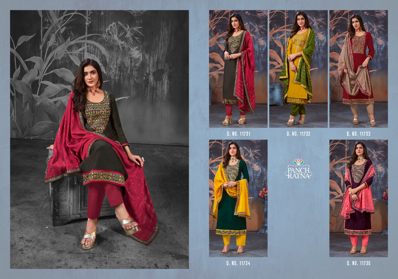 Panch Ratna Mahek Vol 2 Parampara Silk Party Wear Salwar Suits