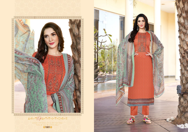 Levisha Mahira Lawn Cotton Embroidered Festive Wear Salwar Suits