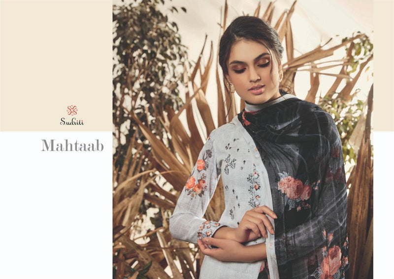 Sudriti Presents Mahtaab Cotton Fabric Print Embroidery Work Salwar Suit In Cotton