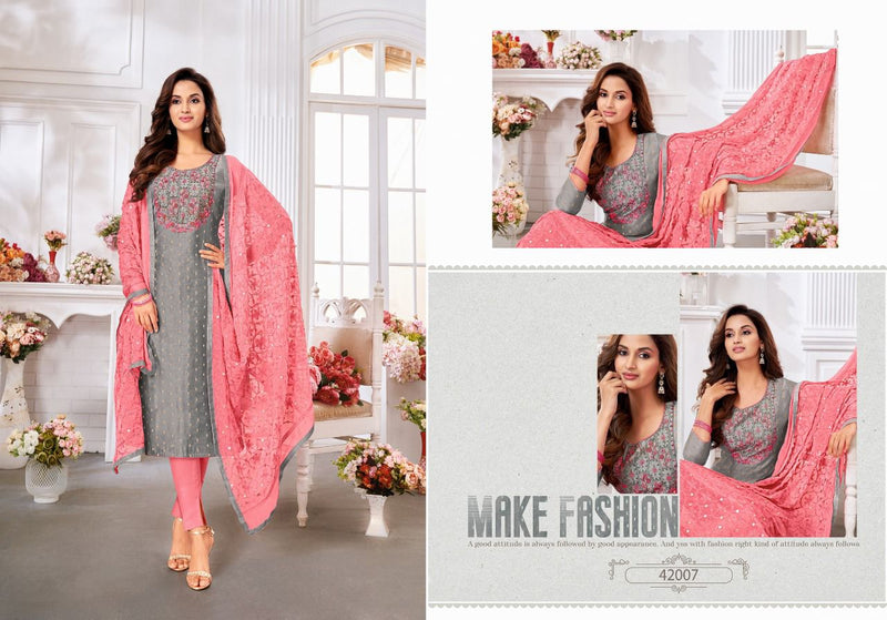 MF MAIRIN VOL 7 Modal Silk With Heavy embroidery Work Stylish Designer Party Wear salwar Suit