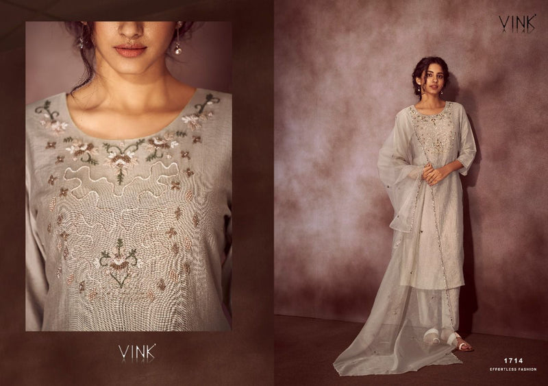 Vink Majestic Pure Viscose With Heavy Embroidery Work Stylish Designer Fancy Casual Wear Kurti