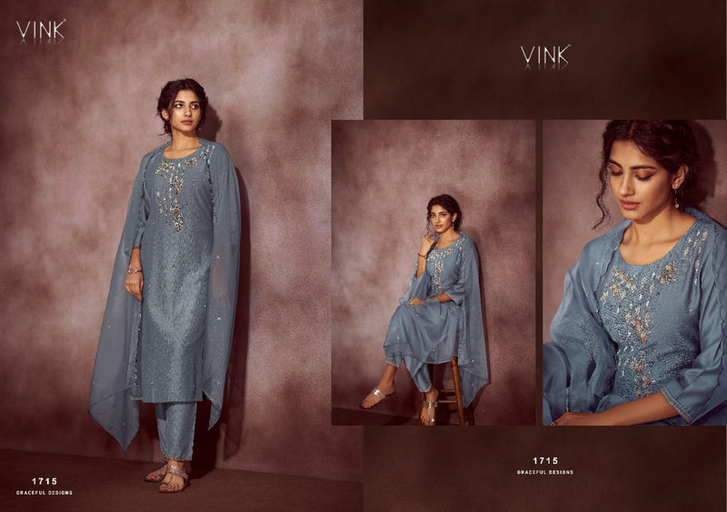 Vink Majestic Pure Viscose With Heavy Embroidery Work Stylish Designer Fancy Casual Wear Kurti
