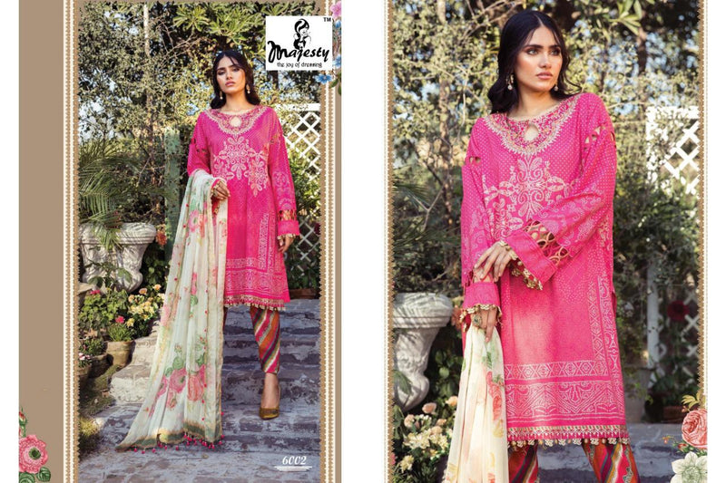 Majesty Maria M Print Vol 6 Jam Silk Digital Print With Embroidery Work Pakistani Suits