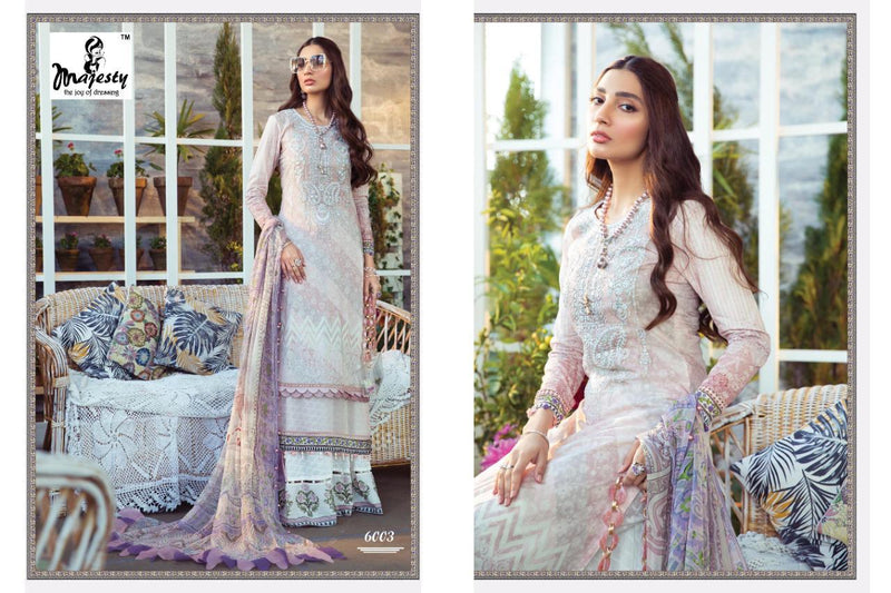 Majesty Maria M Print Vol 6 Jam Silk Digital Print With Embroidery Work Pakistani Suits