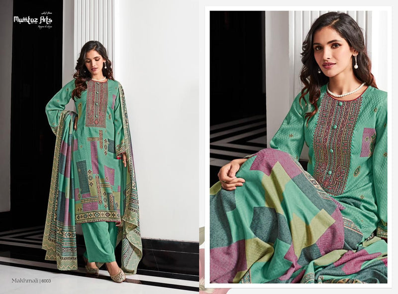 Mumtaz Makhmali Pashmina Printed With Embroidery Work Stylish Designer Casual Wear Salwar Kameez