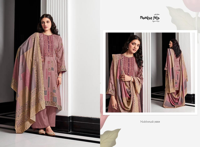 Mumtaz Makhmali Pashmina Printed With Embroidery Work Stylish Designer Casual Wear Salwar Kameez