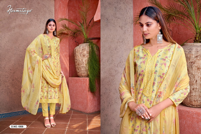 Hermitage Clothing Malabar Lawn Cotton Prints Embroidered Party Wear Suits