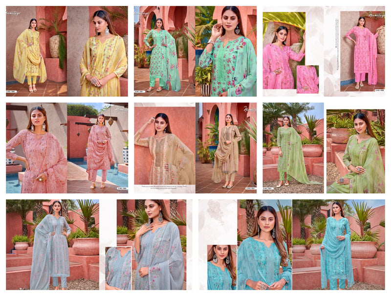 Hermitage Clothing Malabar Lawn Cotton Prints Embroidered Party Wear Suits