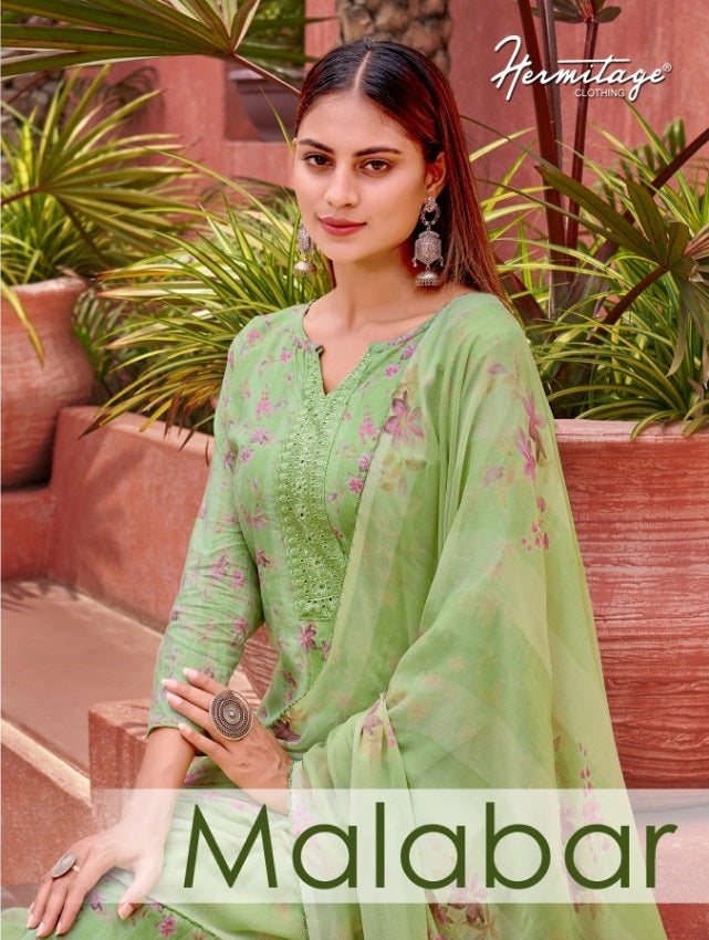 Hermitage Clothing Malabar Lawn Cotton Prints Embroidered Party Wear Suits