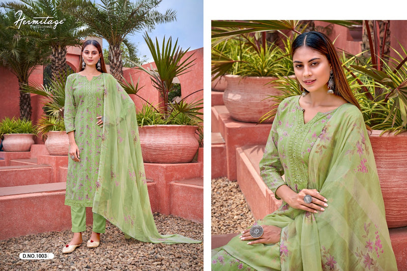 Hermitage Clothing Malabar Lawn Cotton Prints Embroidered Party Wear Suits