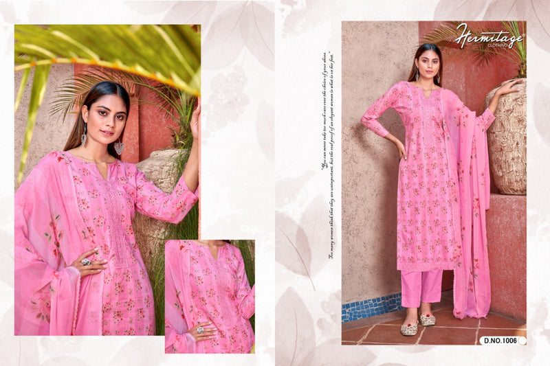 Hermitage Clothing Malabar Lawn Cotton Prints Embroidered Party Wear Suits