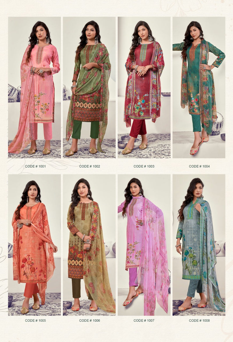 Roli Moli Creation Mallika Indo Cotton Festive Wear Salwar Suits With Designer Prints