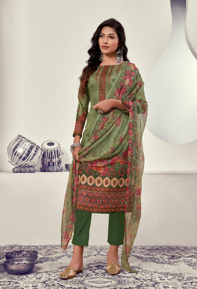 Roli Moli Creation Mallika Indo Cotton Festive Wear Salwar Suits With Designer Prints