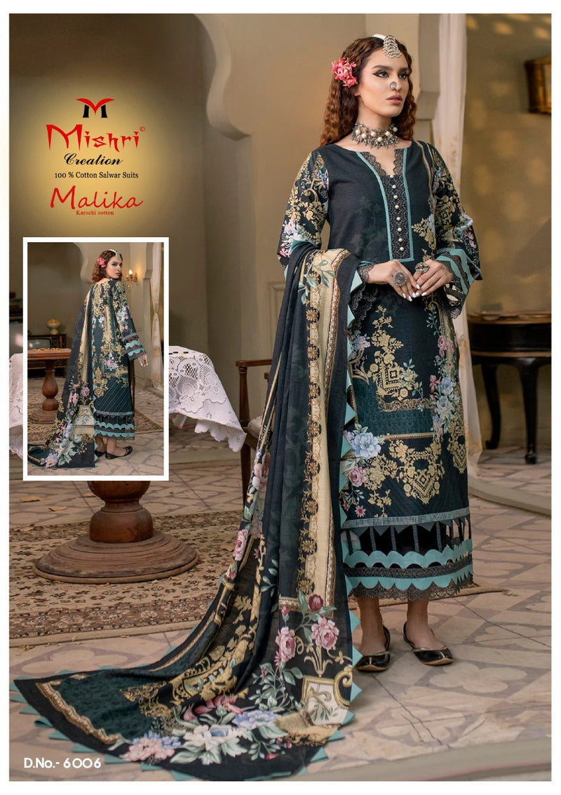 Mishri Creation Mallika Vol 6 Pure Cotton With Printed Work Stylish Designer Festive Wear Salwar Kameez