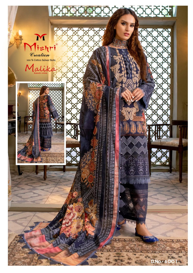 Mishri Creation Mallika Vol 6 Pure Cotton With Printed Work Stylish Designer Festive Wear Salwar Kameez