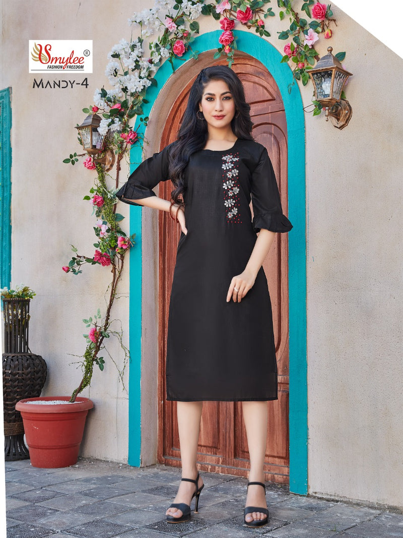 Smylee Fashion Mandy Vol 4 Modal Silk Fancy Party Wear Kurtis