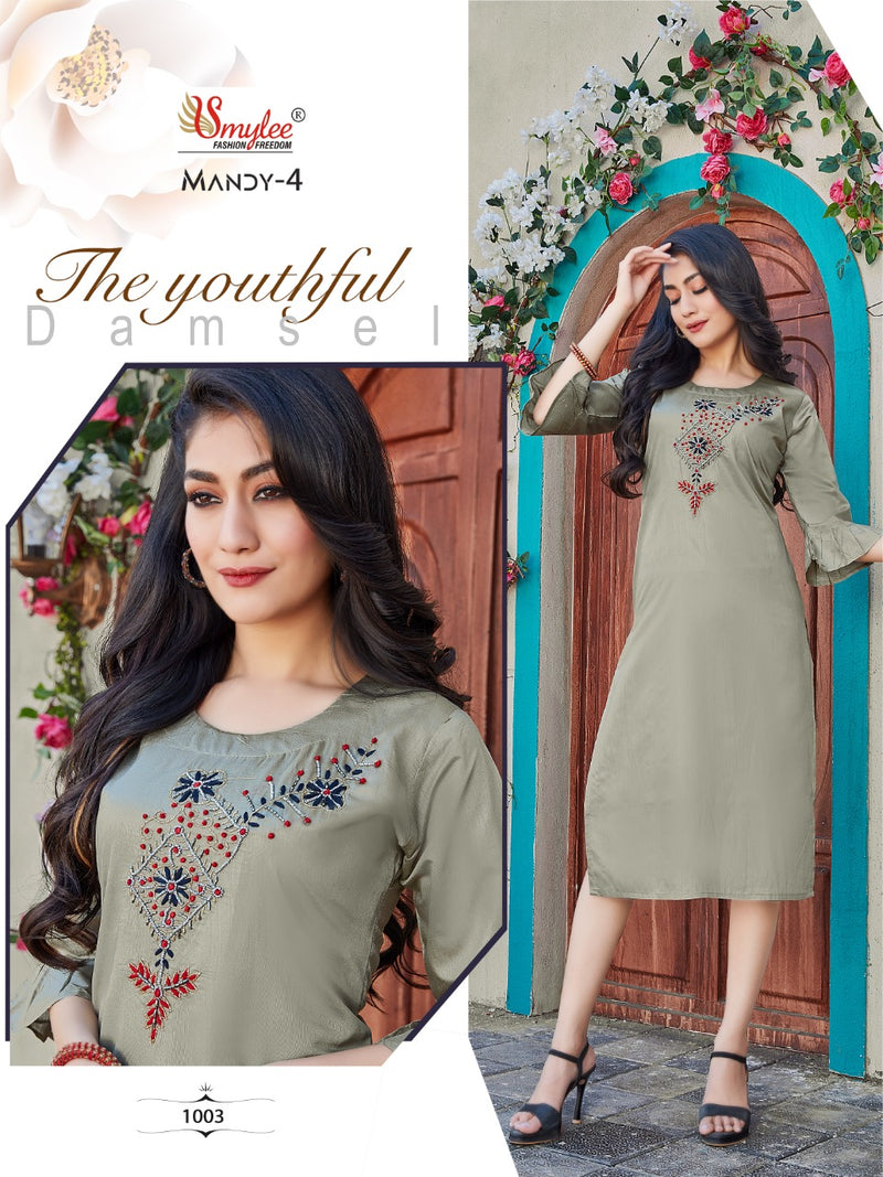 Smylee Fashion Mandy Vol 4 Modal Silk Fancy Party Wear Kurtis