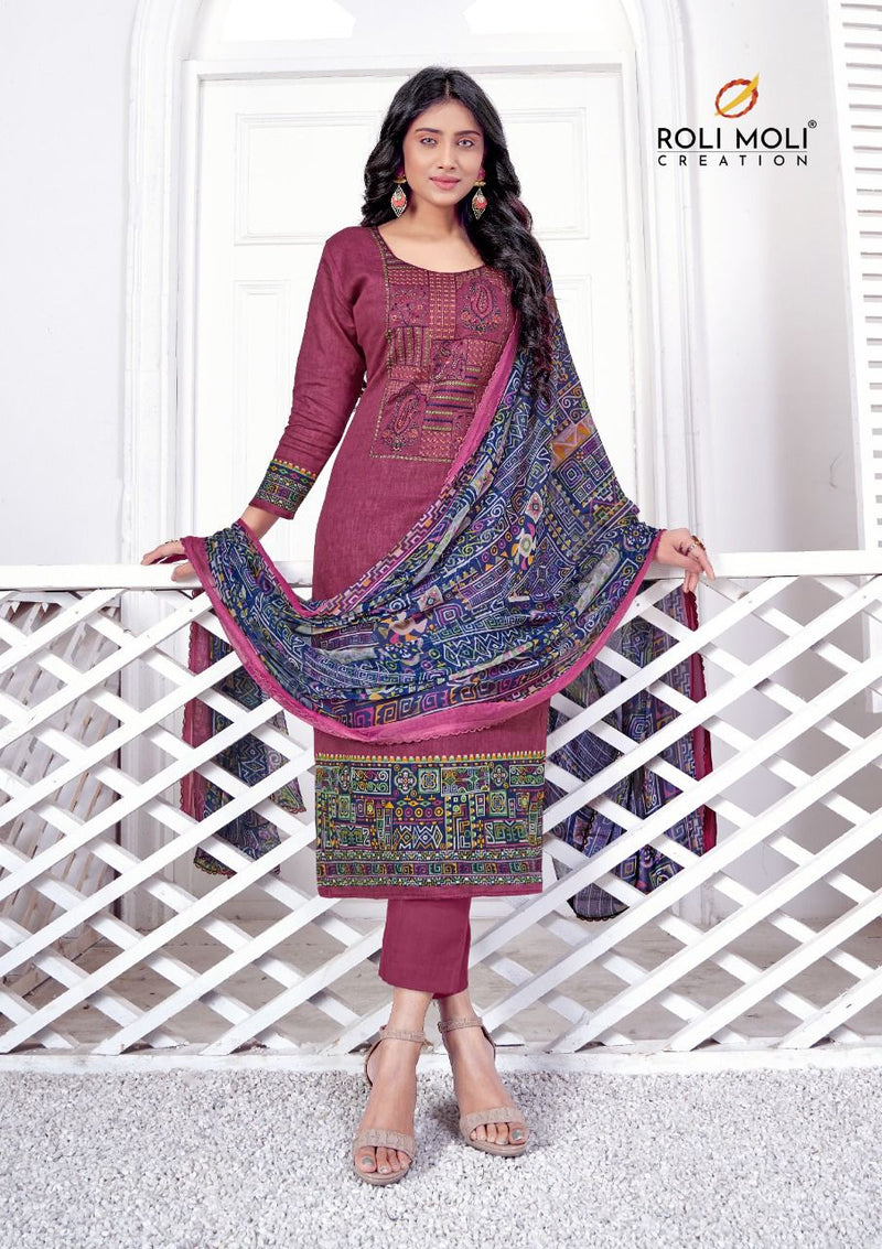 Roli Moli Creation Manjari Jam Cotton Fancy Printed Festive Wear  Printed Salwar Kameez