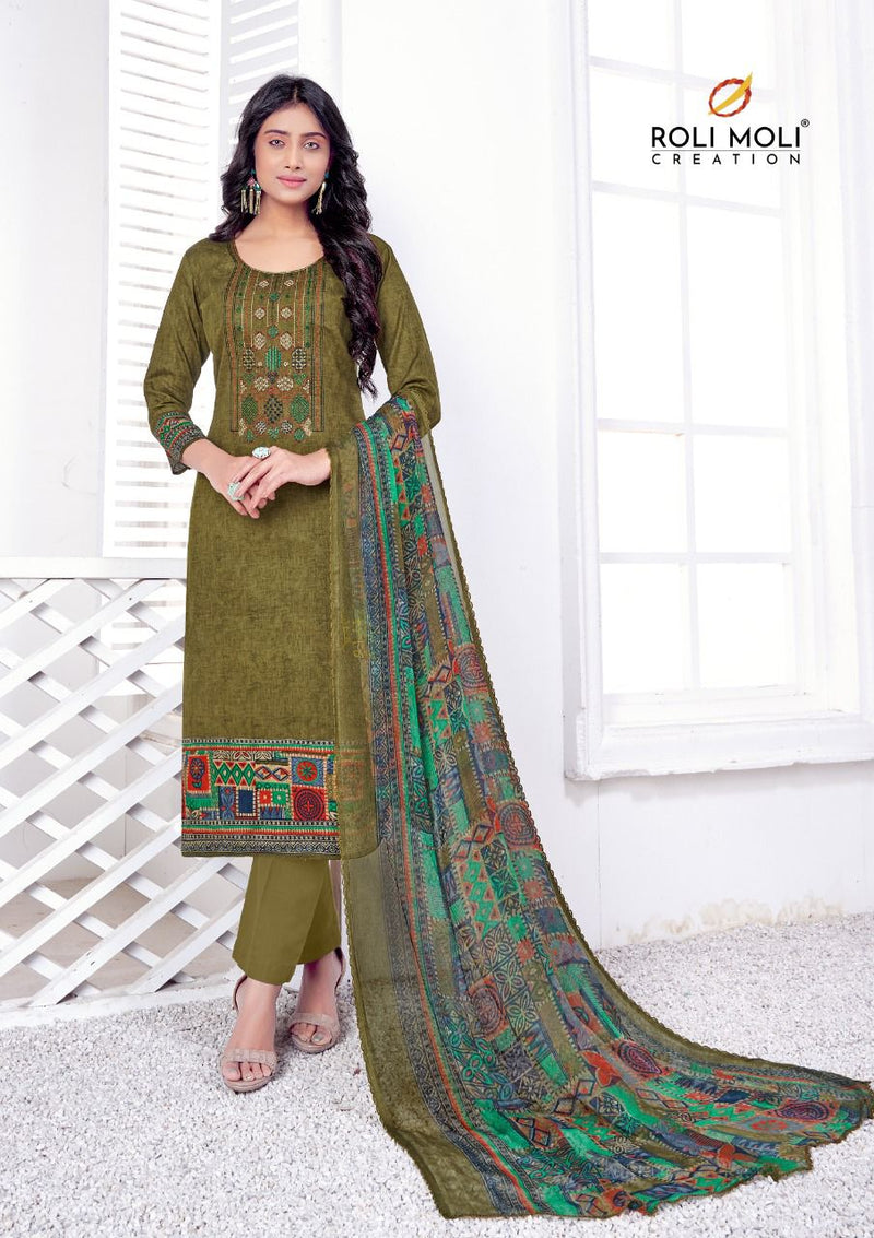 Roli Moli Creation Manjari Jam Cotton Fancy Printed Festive Wear  Printed Salwar Kameez