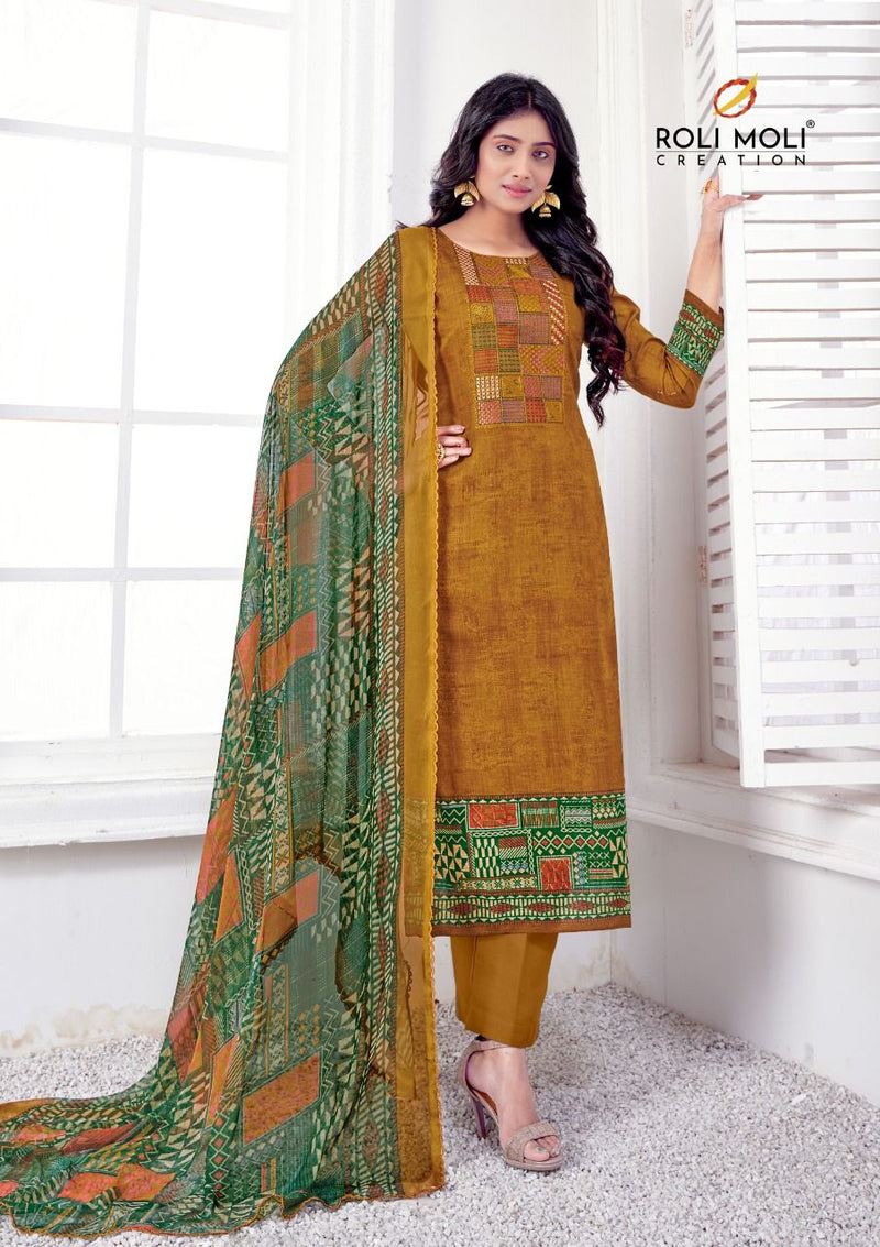 Roli Moli Creation Manjari Jam Cotton Fancy Printed Festive Wear  Printed Salwar Kameez