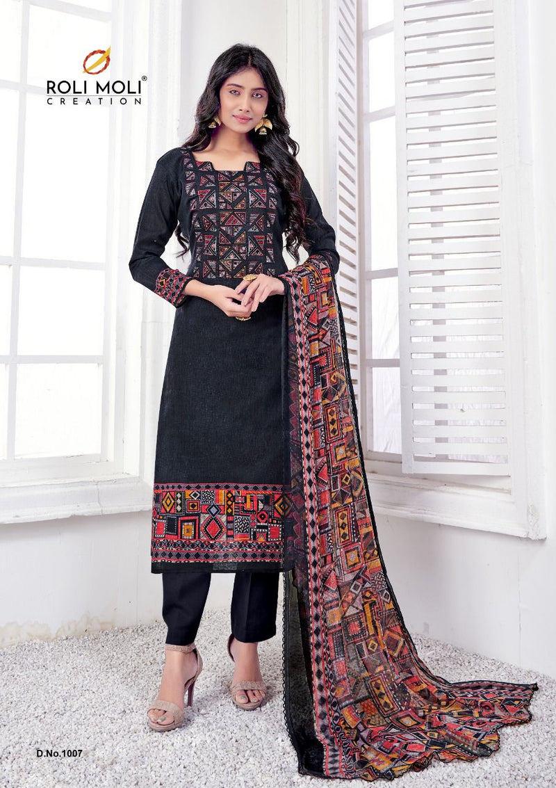 Roli Moli Creation Manjari Jam Cotton Fancy Printed Festive Wear  Printed Salwar Kameez