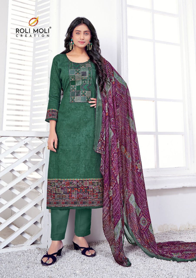Roli Moli Creation Manjari Jam Cotton Fancy Printed Festive Wear  Printed Salwar Kameez