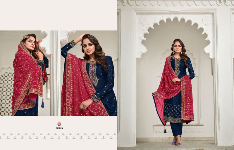 Zisa Mannat Silk With Sequence Work Designer Style Fancy Party Wear Heavy Suits With Elegant Look