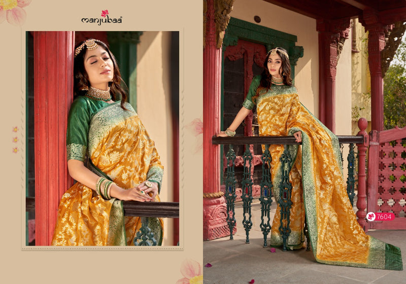 Manjuba Fashion Manohar Organza Silk   Beautiful Collections Of Party  Wear Sarees