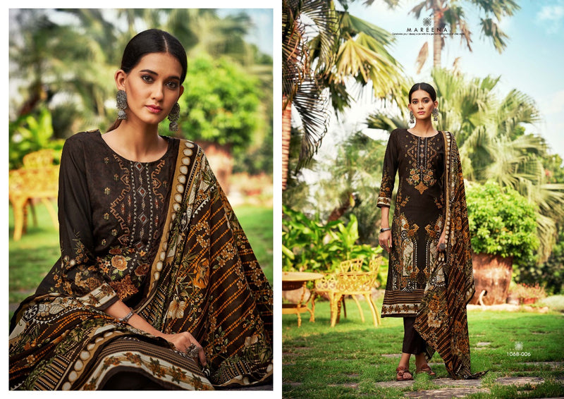 Romani Mareena Soft Cotton Digital Style Print With Heavy Embroidery Work Stylish Designer Salwar Suit