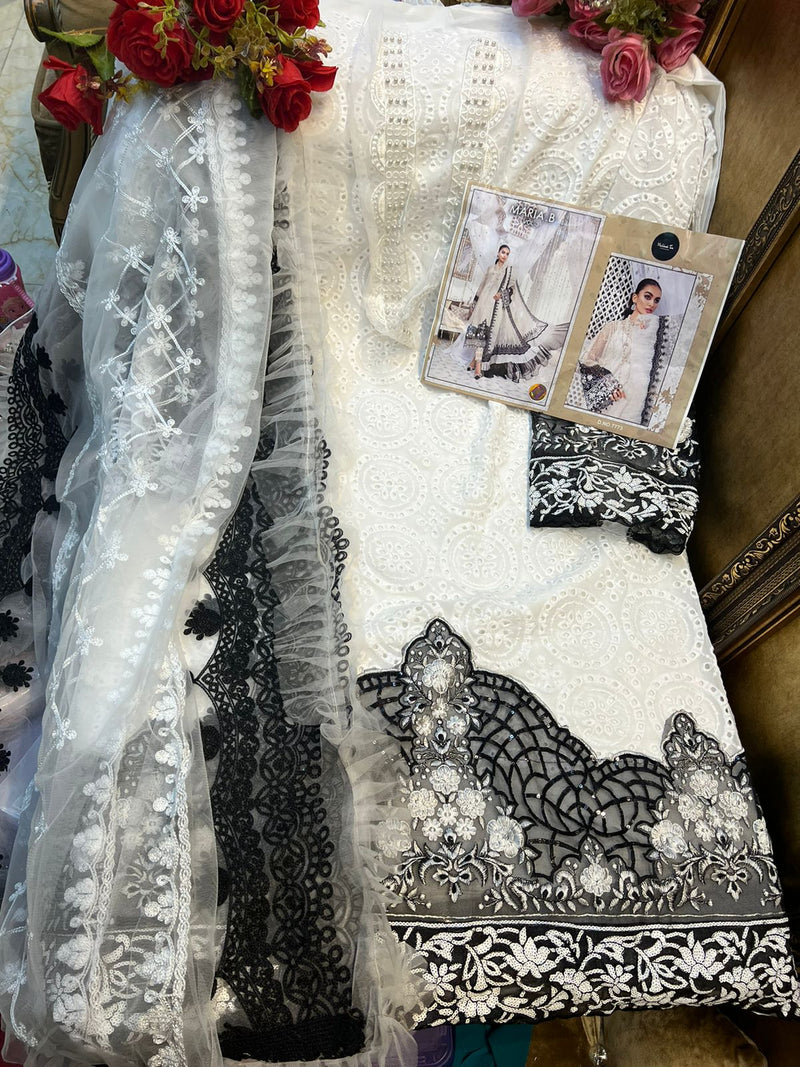 Mehboob Tex Maria B Vol 3 Georgette With Chickenkari Embroidery Pakistani Style Festive Wear Salwar Suits