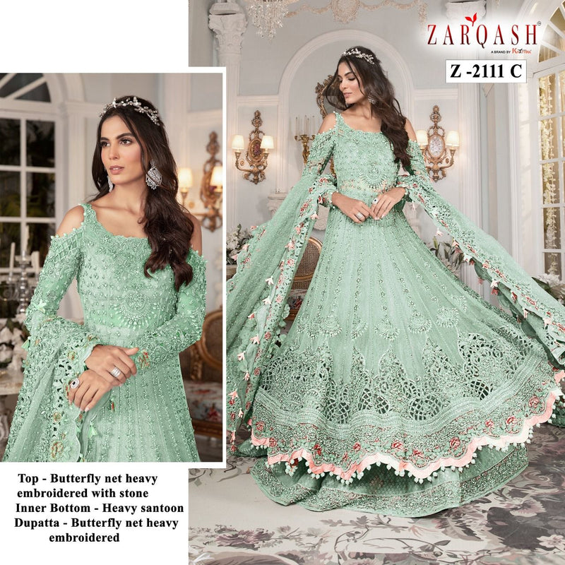 Zarqash Maria B Bridal Butterfly Net Heavy Designer Wedding Wear Embroidered Salwar Suits