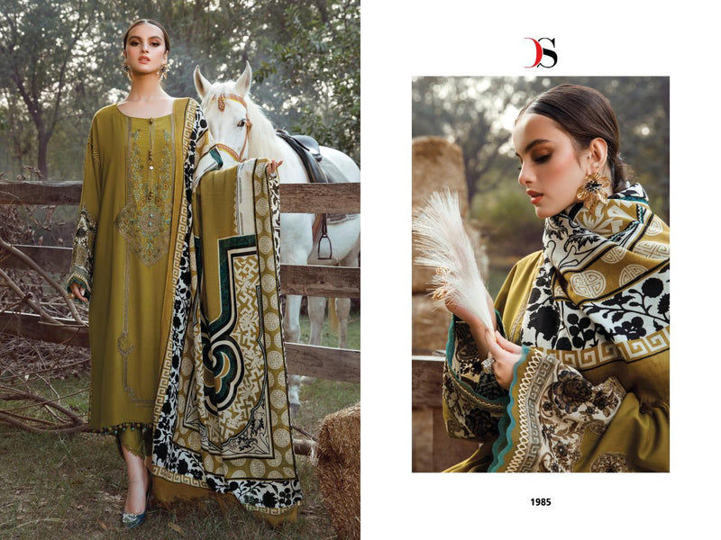 Deepsy Suit Maria B Pure Cotton With Heavy Embroidery Work Stylish Designer Fancy Salwar Kameez