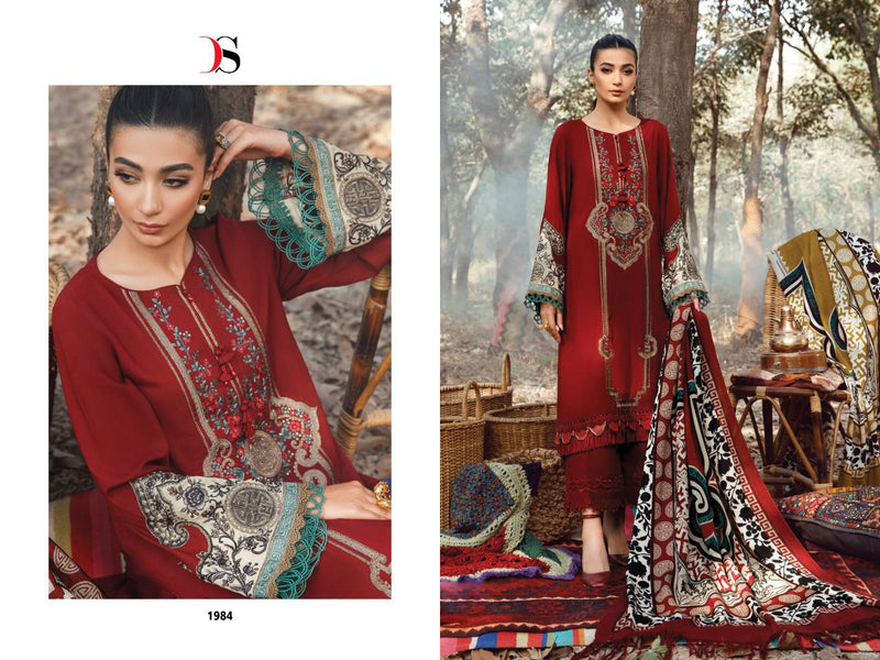 Deepsy Suit Maria B Pure Cotton With Heavy Embroidery Work Stylish Designer Fancy Salwar Kameez
