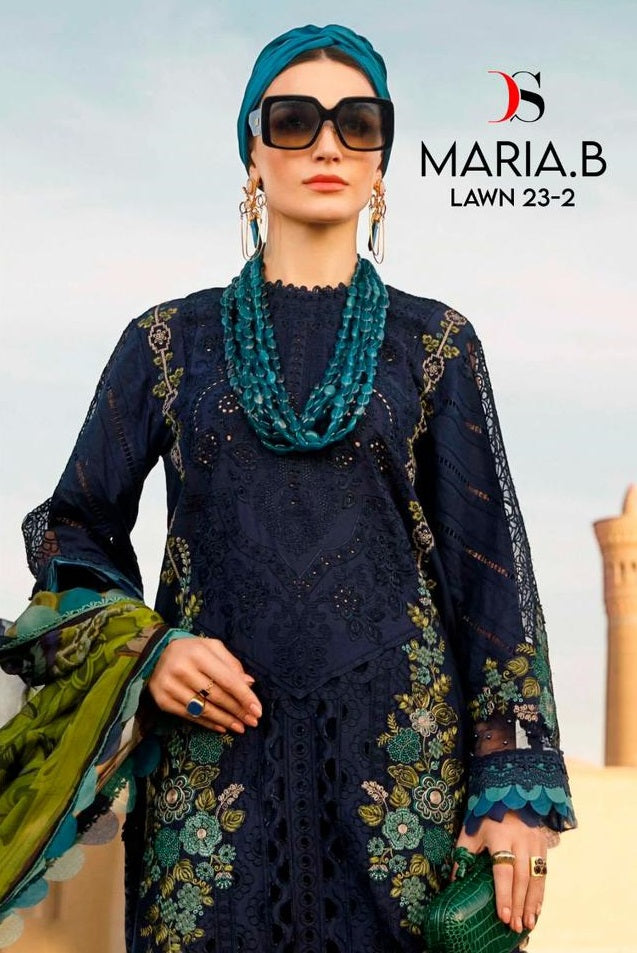 Deepsy Suits Maria B Lawn 23 Vol 2 Pure Cotton Print Heavy Embroidery Work Pakistani Salwar Suit