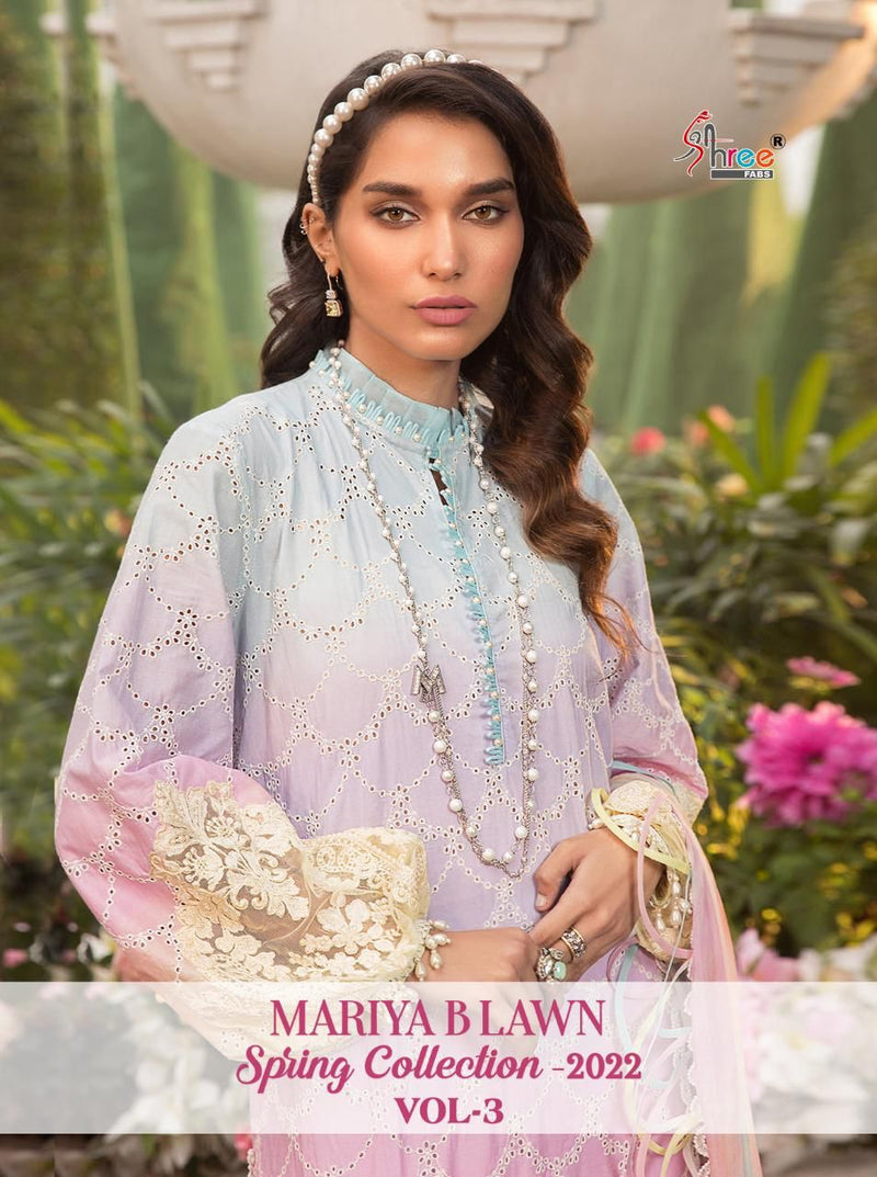 Shree Fabs Maria B Lawn Spring Collection 2022 Vol 3 Pure Lawn Pakistani Style Party Wear Salwar Suits